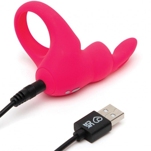 Розовое эрекционное виброкольцо Happy Rabbit Rechargeable Rabbit Cock Ring - Happy Rabbit - в Москве купить с доставкой