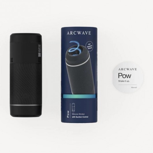 Черный мастурбатор с контролем всасывания Arcwave Pow Stroker - Arcwave - в Москве купить с доставкой