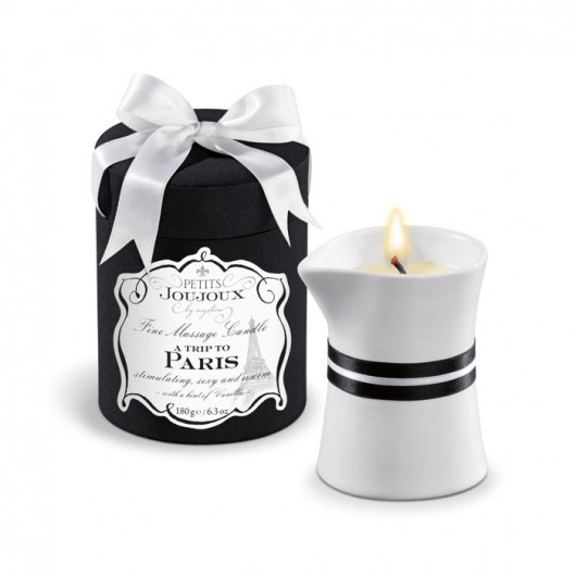 Массажное масло в виде большой свечи Petits Joujoux Paris с ароматом ванили и сандала - MyStim - купить с доставкой в Москве