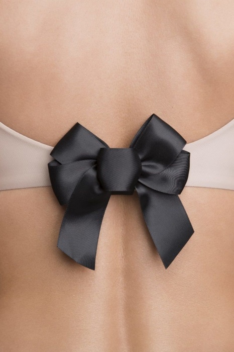 Черный бант на 3 крючка для сокрытия застёжки бюстгальтера - Julimex купить с доставкой