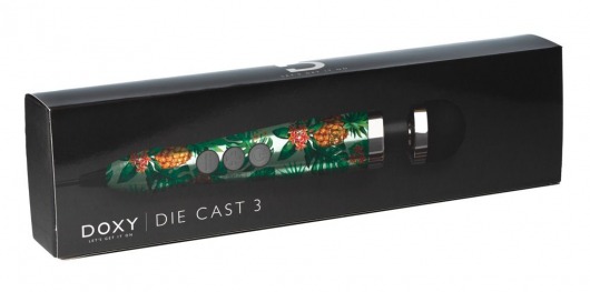 Жезловый вибратор Die Cast 3 с принтом в виде ананасов - 28 см. - Doxy