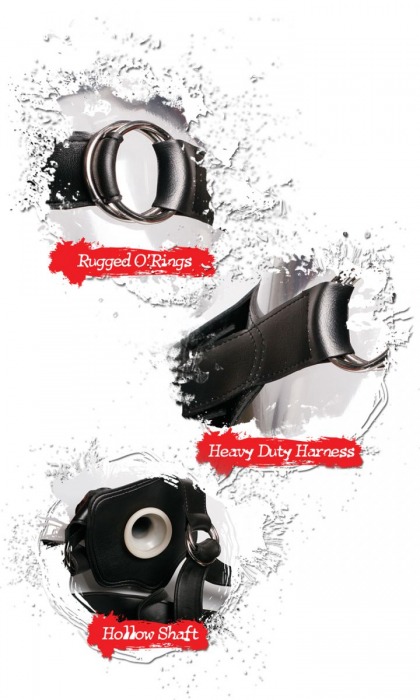 Полый страпон Extreme Hollow Strap-On чёрного цвета - 25 см. - Pipedream - купить с доставкой в Москве