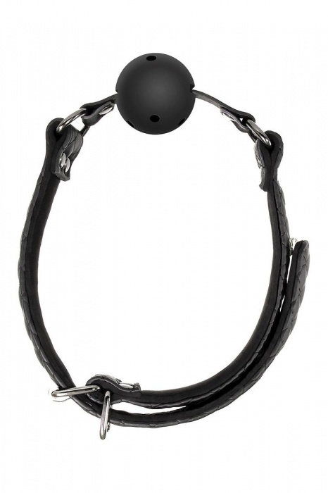 Черный кляп-шарик BALL GAG DIAMOND - Dream Toys - купить с доставкой в Москве