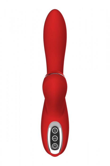 Красный тройной вибромассажер Anna - 20,5 см. - Dream Toys