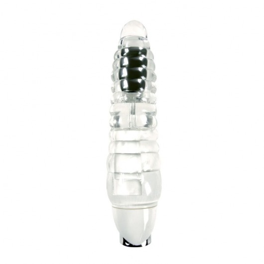 Прозрачный вибромассажёр Aurora Light Up - 18,4 см. - NS Novelties
