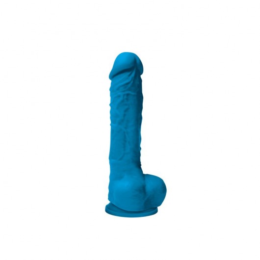 Голубой фаллоимитатор Colours Pleasures 5  Dildo на присоске - 17,8 см. - NS Novelties