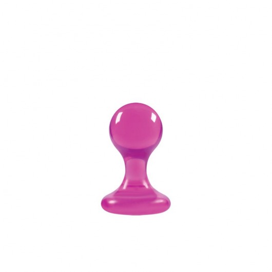 Розовая анальная пробка Luna Balls на присоске - 8,5 см. - NS Novelties