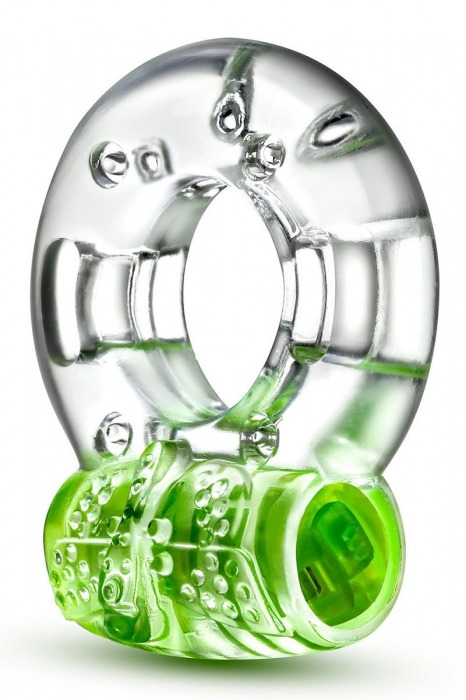 Зеленое эрекционное виброкольцо Arouser Vibrating C-Ring - Blush Novelties - в Москве купить с доставкой