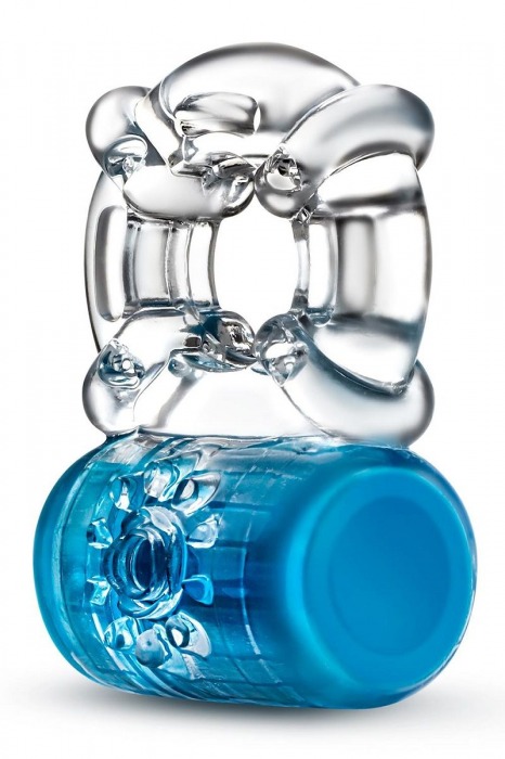Синее эрекционное виброкольцо Pleaser Rechargeable C-Ring - Blush Novelties - в Москве купить с доставкой