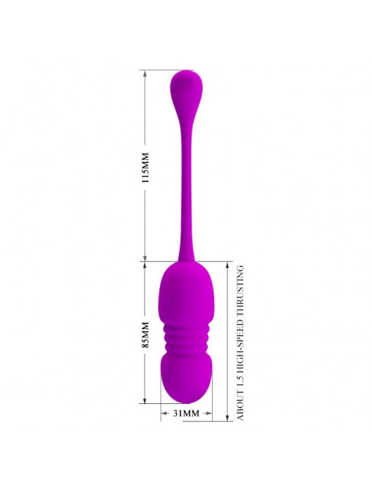 Лиловое виброяйцо Callieri с поступательными движениями и пультом ДУ - Baile