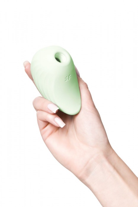 Салатовый вакуум-волновой стимулятор клитора Satisfyer Pearl Diver - Satisfyer