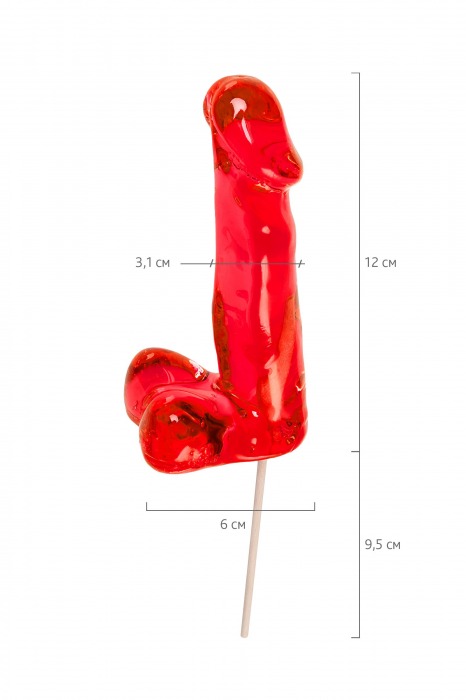 Красный леденец в форме члена со вкусом виски - 173 гр. - Sosuчki - купить с доставкой в Москве