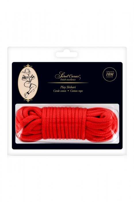 Красная веревка для фиксации - 10 м. - Sweet Caress - купить с доставкой в Москве