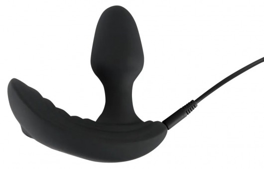 Черный вибростимулятор простаты Butt Plug с функцией расширения - 10,7 см. - Orion - в Москве купить с доставкой