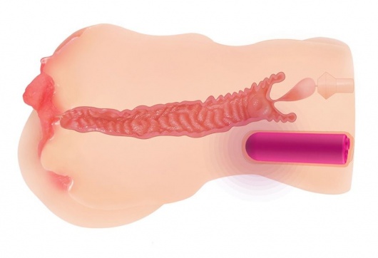 Телесный вибромастурбатор-вагина Onahole edition 003 с двойным слоем материала - KOKOS - в Москве купить с доставкой