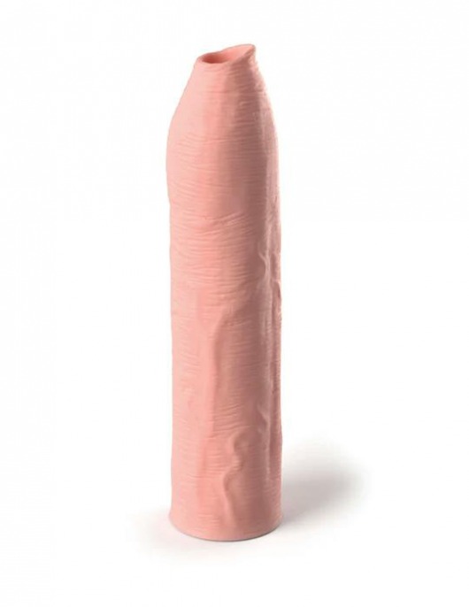 Телесная насадка-удлинитель Uncut Silicone Penis Enhancer - 17,8 см. - Pipedream - в Москве купить с доставкой