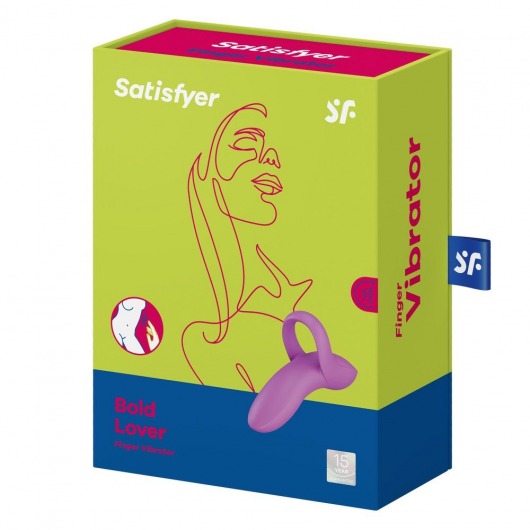Лиловая вибронасадка на палец Bold Lover - Satisfyer