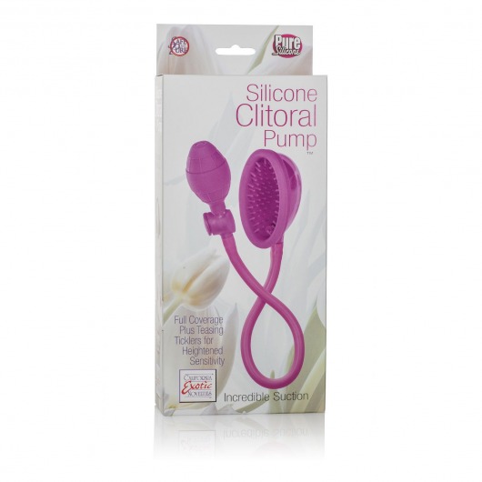 Розовая помпа для клитора Silicone Clitoral Pump - California Exotic Novelties