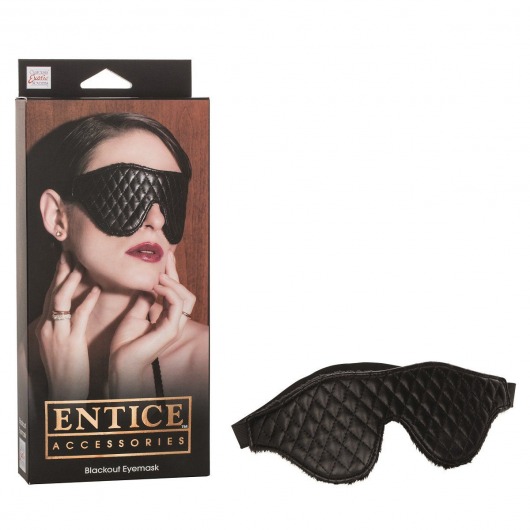 Закрытая маска на глаза Entice Blackout Eyemask - California Exotic Novelties - купить с доставкой в Москве
