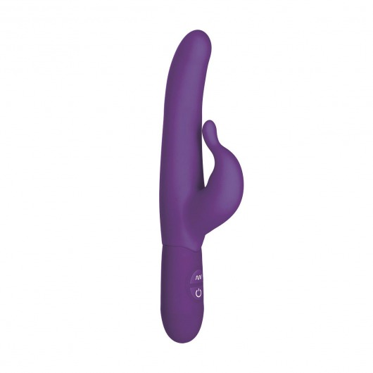 Фиолетовый водонепроницаемый силиконовый вибратор Posh 10-Function Silicone Teasing Tickler - 20 см. - California Exotic Novelties