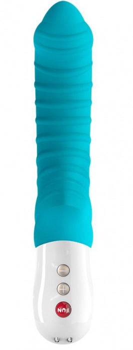 Бирюзовый перезаряжаемый вибратор Tiger G5 - 21,7 см. - Fun Factory