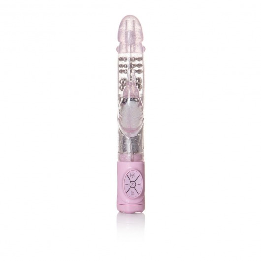 Розовый вибромассажер Thrusting Action Jack Rabbit - 19 см. - California Exotic Novelties