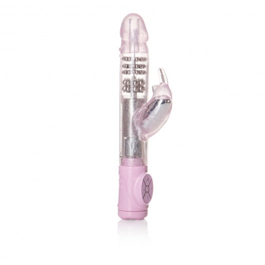 Розовый вибромассажер Thrusting Action Jack Rabbit - 19 см. - California Exotic Novelties