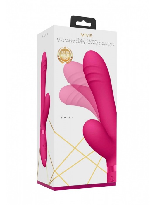 Розовый вибромассажер-кролик Tani - 21,5 см. - Shots Media BV