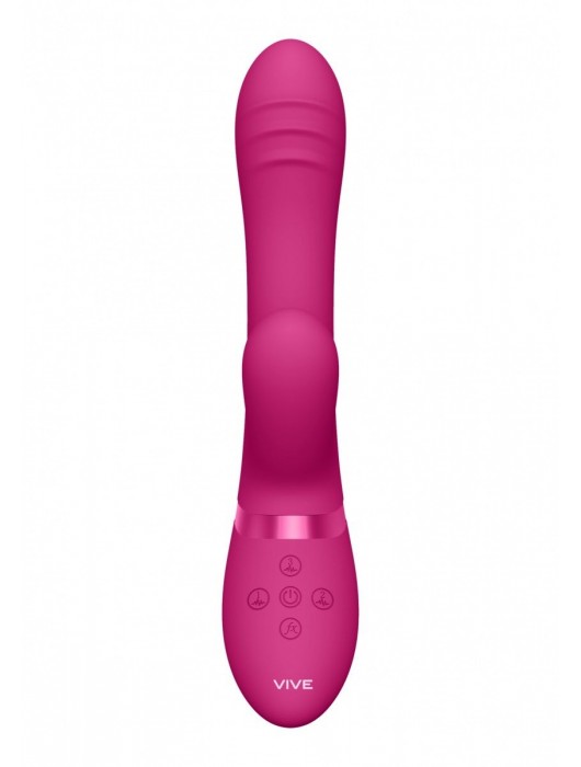 Розовый вибромассажер-кролик Tani - 21,5 см. - Shots Media BV