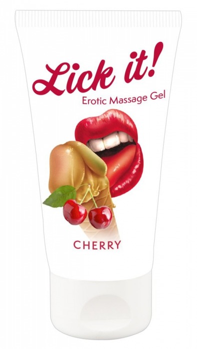 Лубрикант на водной основе Lick it! Cherry с ароматом вишни - 50 мл. - Orion - купить с доставкой в Москве