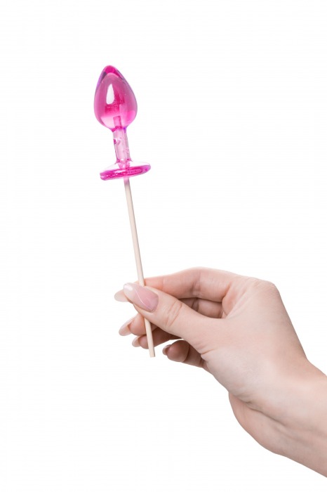 Розовый леденец  в форме анальной втулки со вкусом айриш крим - 29 гр. - Sosuчki - купить с доставкой в Москве