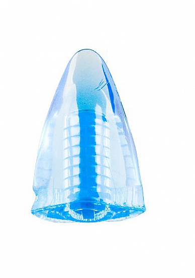 Голубой стимулятор на палец в форме языка Vibrating Tongue - Shots Toys by Shots Media BV