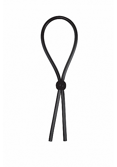 Черное лассо на пенис Erection Booster - Shots Media BV - в Москве купить с доставкой