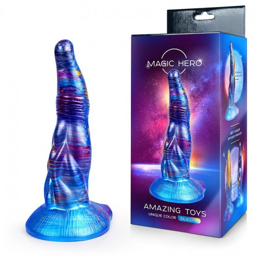 Фантазийный разноцветный фаллоимитатор - 23 см. - Bior toys