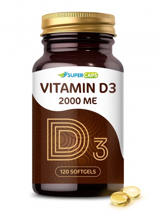 Пищевая добавка SuperCaps VITAMIN D3 2000 ME - 120 капсул - SuperCaps - купить с доставкой в Москве