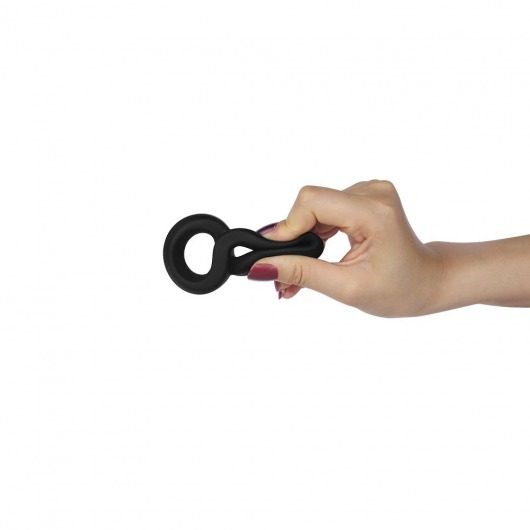 Черное двойное эрекционное кольцо Ultra Soft Platinum Cure Silicone Cockring - Lovetoy - в Москве купить с доставкой