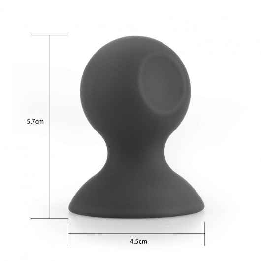 Черные силиконовые присоски на соски Bondage Fetish Silicone Comfort Nipple Suckers - Lovetoy