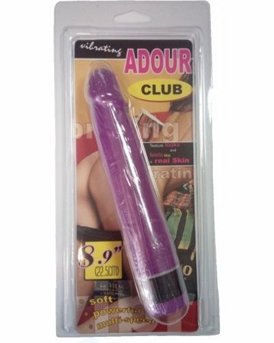 Фиолетовый вибратор-реалистик Adour Club - 22,5 см. - Baile