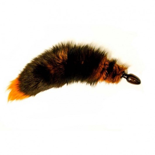 Анальная пробка с оранжевым лисьим хвостом - Wild Lust