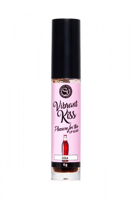 Бальзам для губ Lip Gloss Vibrant Kiss со вкусом колы - 6 гр. - Secret Play - купить с доставкой в Москве