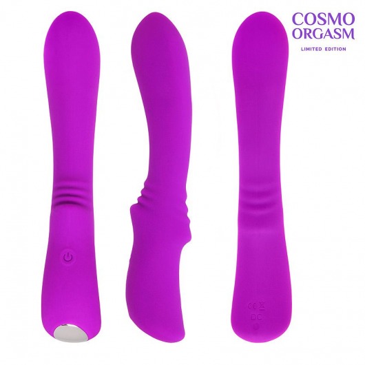 Фиолетовый изогнутый G-стимулятор с 9 режимами вибрации - 18,2 см. - Bior toys