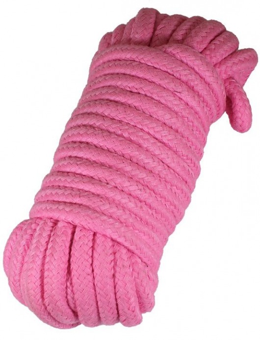 Розовая верёвка для бондажа и декоративной вязки - 10 м. - Eroticon - купить с доставкой в Москве