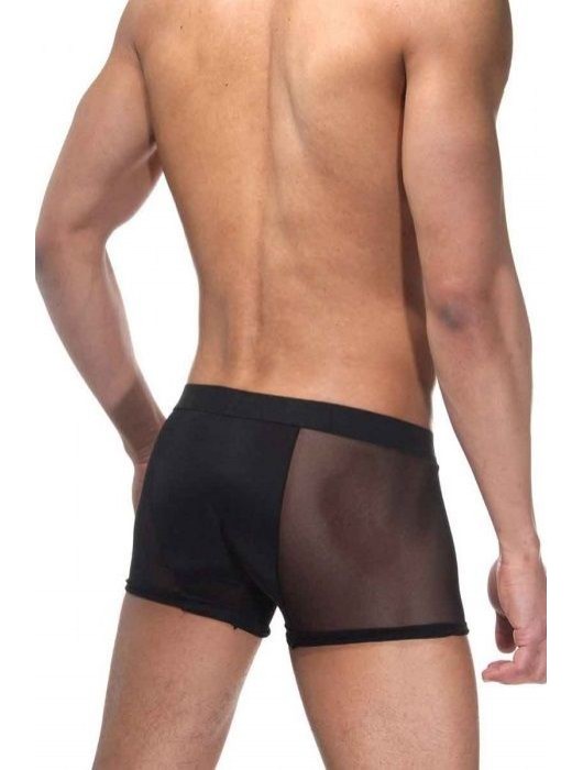 Черные мужские трусы-боксеры с прозрачными вставками по бокам - La Blinque купить с доставкой