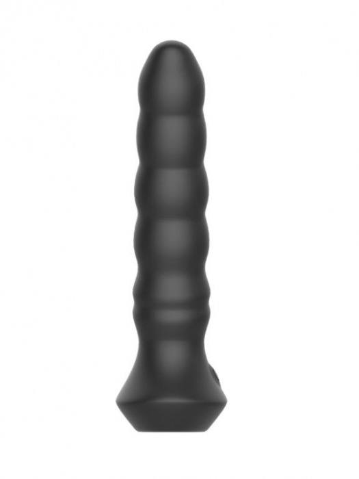 Черный перезаряжаемый мультискоростной вибратор №02 Undulating vibrator - 19 см. - Erozon