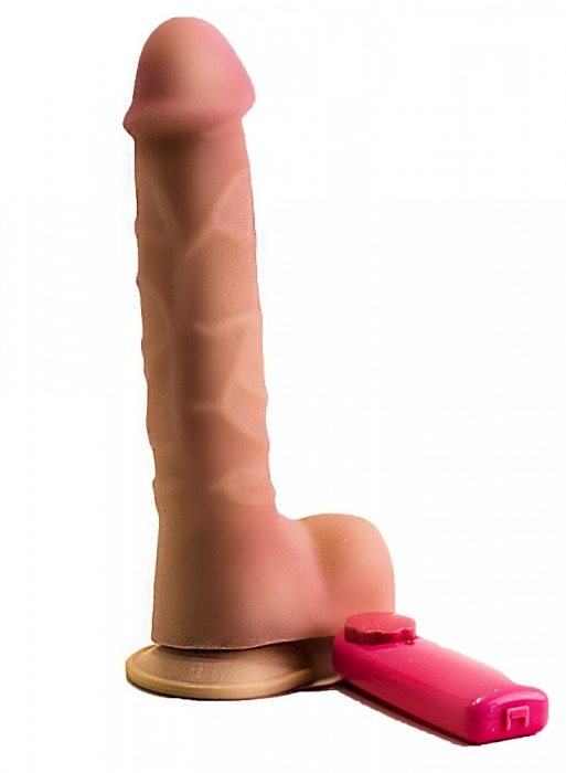 Рельефный вибратор с выносным блоком - 22,5 см. - LOVETOY (А-Полимер)