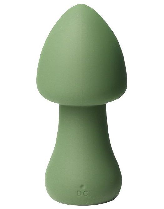 Зеленый перезаряжаемый клиторальный стимулятор-грибочек Parasol Mushroom - CNT