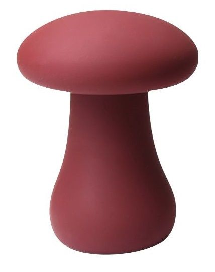 Красный перезаряжаемый клиторальный стимулятор-грибочек Oyster Mushroom - CNT