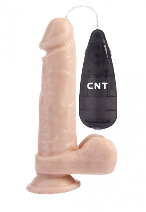 Телесный вибратор 7.8 Stud Realistic Dildo - 20 см. - CNT