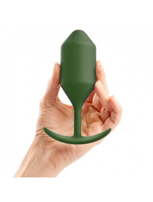 Пробка цвета хаки для ношения B-vibe Snug Plug 4 - 14 см. - b-Vibe