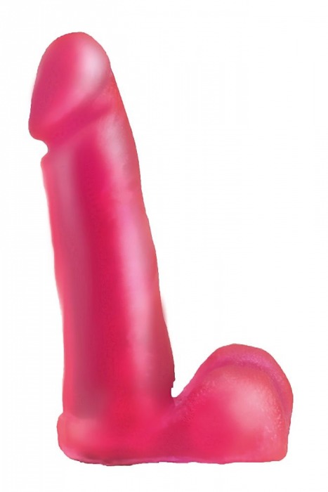 Нежно-розовая гелевая насадка-фаллос для трусиков с плугом - 16 см. - LOVETOY (А-Полимер) - купить с доставкой в Москве